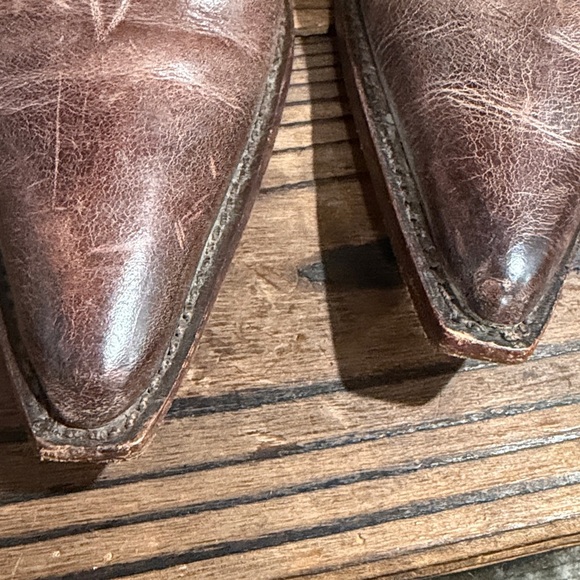 LUCCHESE WOMEN'S HANDMADE AUGUSTA FULL QUILL OSTRICH WESTERN BOOTS - SNIP TOE - Picture 9 of 10